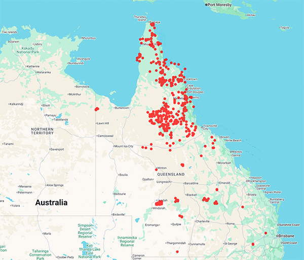 collecting locality map for 'Addicott, E.P.'