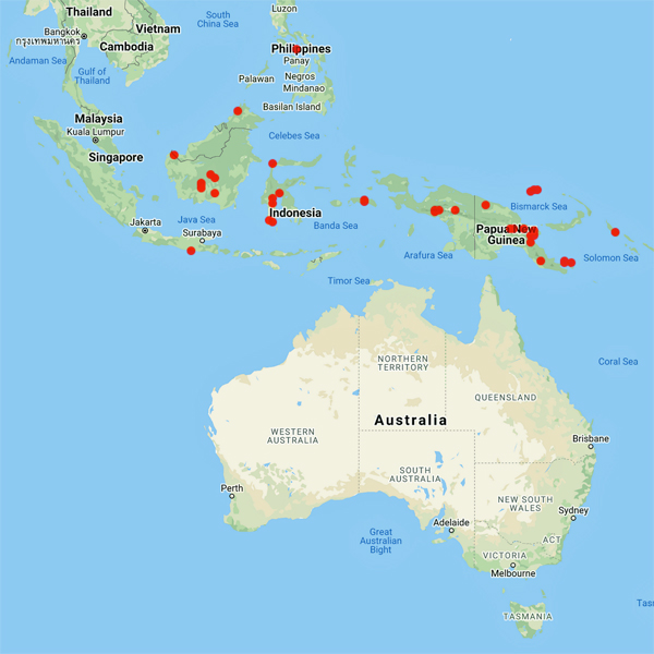 collecting locality map for 'Argent, G.'