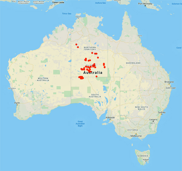 collecting locality map for 'Duguid, A.'