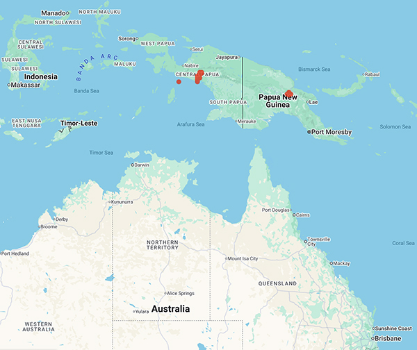 collecting locality map for 'Edwards, P.J.'