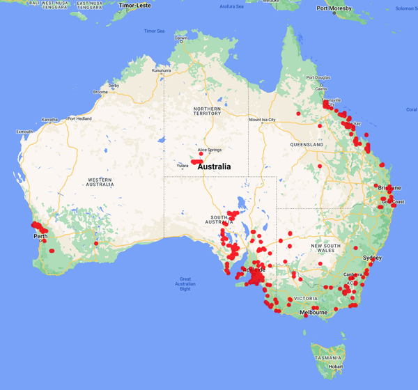 collecting locality map for Fagg, M.