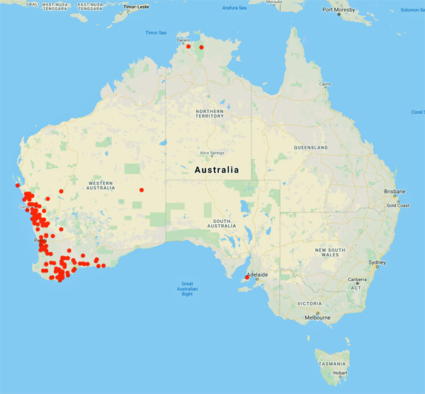 collecting locality map for 'George, E.'