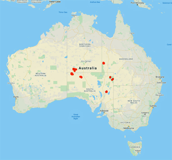 collecting locality map for 'Gillen, J.S.'