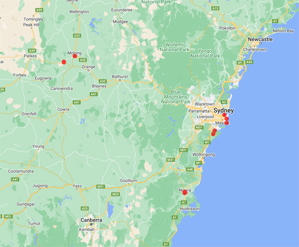 collecting locality map for 'Hynes, S.'