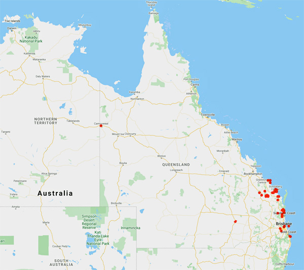 collecting locality map for 'Keys, J.'