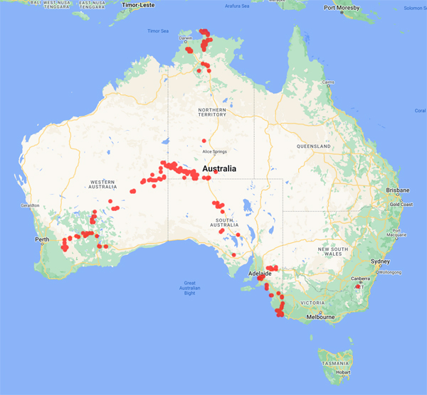 collecting locality map for 'Munir, A.A.'