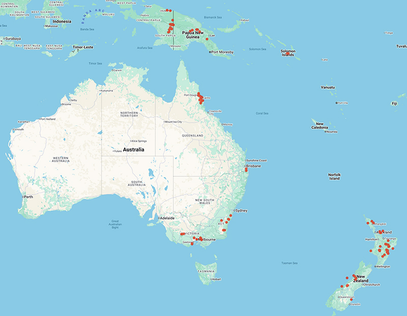 collecting locality map for 'Zanten, B.O.'
